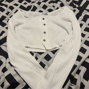 Fashion Nova White Knit Cardigan